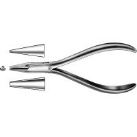 Draht- und Bügelbiegezangen nach, fekete, 1 darab, HSL 377-13, 130 mm