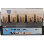 IPS Empress® CAD Multi for CEREC - 5 darabos csomag, méret I12, A3 - 602594 IPS Empress® CAD Multi for CEREC - 5 darabos csomag, méret I12, A3 - 602594