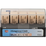IPS Empress® CAD Multi for CEREC - 5 darabos csomag, méret C14, A1 - 602598 IPS Empress® CAD Multi for CEREC - 5 darabos csomag, méret C14, A1 - 602598