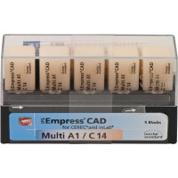 IPS Empress® CAD Multi for CEREC - 5 darabos csomag, méret C14, A1 - 602598 IPS Empress® CAD Multi for CEREC - 5 darabos csomag, méret C14, A1 - 602598