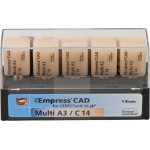 IPS Empress® CAD Multi for CEREC - 5 darabos csomag, méret C14, A3 - 602600 IPS Empress® CAD Multi for CEREC - 5 darabos csomag, méret C14, A3 - 602600