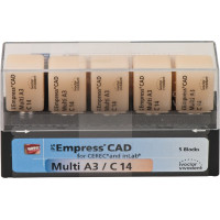 IPS Empress® CAD Multi for CEREC - 5 darabos csomag, méret C14, A3 - 602600 IPS Empress® CAD Multi for CEREC - 5 darabos csomag, méret C14, A3 - 602600