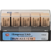 IPS Empress® CAD Multi for CEREC - 5 darabos csomag, méret C14, A3,5 - 602601 IPS Empress® CAD Multi for CEREC - 5 darabos csomag, méret C14, A3,5 - 602601