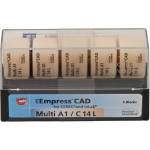 IPS Empress® CAD Multi for CEREC - 5 darabos csomag, méret C14L, A1 - 602604 IPS Empress® CAD Multi for CEREC - 5 darabos csomag, méret C14L, A1 - 602604