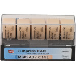 IPS Empress® CAD Multi for CEREC - 5 darabos csomag, méret C14L, A3 - 602606 IPS Empress® CAD Multi for CEREC - 5 darabos csomag, méret C14L, A3 - 602606