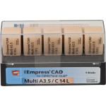 IPS Empress® CAD Multi for CEREC - 5 darabos csomag, méret C14L, A3,5 - 602607 IPS Empress® CAD Multi for CEREC - 5 darabos csomag, méret C14L, A3,5 - 602607