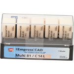 IPS Empress® CAD Multi for CEREC - 5 darabos csomag, méret C14L, B1 - 602608 IPS Empress® CAD Multi for CEREC - 5 darabos csomag, méret C14L, B1 - 602608