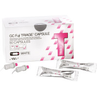 Fuji Triage (W), Tömoanyag, Kapszulák, fehér, röntgenopák, Üvegionomer, 50 darab