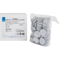 Emetapol (W), Polírozó (Fém), szereletlen ISO 220 Korong, fehér, Gumi, 3 mm, 100 darab