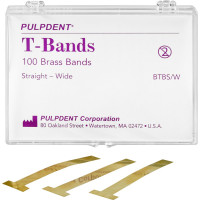 PCA T-Bands - matricaszalag, 100 db, széles, egyenes, sárgaréz