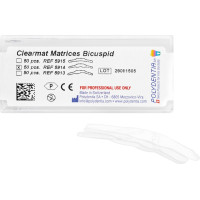 Clearmat Matrizen - 50 darabos csomag, Höhe 6,5 / 7,5 mm, Stärke 0,075 mm, Prämolar, tiefe MOD - 5914 Clearmat Matrizen - 50 darabos csomag, Höhe 6,5 / 7,5 mm, Stärke 0,075 mm, Prämolar, tiefe MOD - 5914