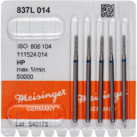 Diamanten 837L, gyémántcsiszoló, kék, ISO 014, HP, 5 darab