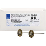 TOPDENT MINIATURBürstchen - csomagoló darab 12 HP, schwarzmeliert, kemény-x, Ø 19 mm
