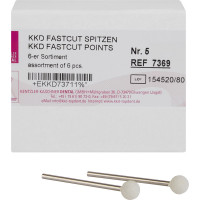 FastCut (#5), Csiszoló, Kézidarab (HP, Ø 2,35 mm, ISO 104) forgó, fehér, 6 darab