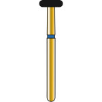 DIATECH Diamanten G909 - Packung 5 Stück grün grob (C), FG, Figur 068 Rad, 1,5 mm, ISO 040 - 60032674