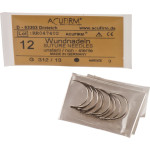 Wundnadeln - 12 darabos csomag, , halbkreisförmig, Kohlenstoffstahl, rund mit Federöhr, 0,75 x 26 mm G 312/13 - 312 G 13 Wundnadeln - 12 darabos csomag, , halbkreisförmig, Kohlenstoffstahl, rund mit Federöhr, 0,75 x 26 mm G 312/13 - 312 G 13