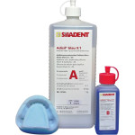 Adisil (A+B), Dublírszilikon, Üvegek, világoskék, Végkeménység Shore A 24, A-szilikon (VPS), 1 kg, 1 Csomag