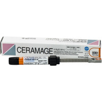 Ceramage (Opaque Dentin) (B1), Leplezőanyagok, fecskendő, biokompatibilis, polírozható, Mikrohybrid-kompozit, 73 súly %, 1 darab