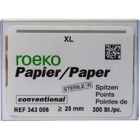 Conventional (6) (XL), Papírcsúcs, sterilen csomagolva, fehér, Papír, 300 darab