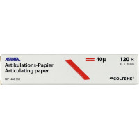 HANEL Artikulations-Papier 40 µm - csomag 120 Streifen piros, 40 µm - 480352 HANEL Artikulations-Papier 40 µm - csomag 120 Streifen piros, 40 µm - 480352