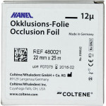HANEL Occlusions-Folie, einseitig 12 µm - Rolle 25 m fekete, 22 mm breit - 480021