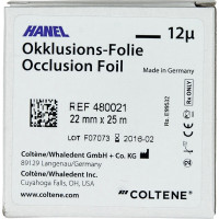 HANEL Occlusions-Folie, einseitig 12 µm - Rolle 25 m fekete, 22 mm breit - 480021 HANEL Occlusions-Folie, einseitig 12 µm - Rolle 25 m fekete, 22 mm breit - 480021