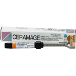 Ceramage (Opaque Dentin) (Root) (2), Leplezőanyagok, fecskendő, biokompatibilis, polírozható, Mikrohybrid-kompozit, 73 súly %, 1 darab