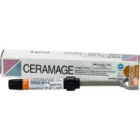 Ceramage (Opaque Dentin) (Root) (2), Leplezőanyagok, fecskendő, biokompatibilis, polírozható, Mikrohybrid-kompozit, 73 súly %, 1 darab