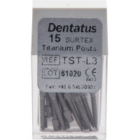 Classic Surtex Titan Wurzelstifte - Packung 15 Stück 11,8 mm, Ø 1,35 mm, Größe 3 - TST-L3