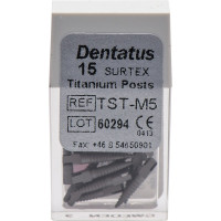 Classic Surtex Titan Wurzelstifte - Packung 15 Stück 9,3 mm, Ø 1,65 mm, Größe 5 - TST-M5
