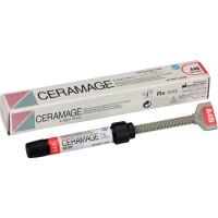 Ceramage (Dentin) (A4), Leplezőanyagok, fecskendő, biokompatibilis, polírozható, Mikrohybrid-kompozit, 73 súly %, 1 darab