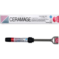 Ceramage (Dentin Root) (2), Leplezőanyagok, fecskendő, biokompatibilis, polírozható, Mikrohybrid-kompozit, 73 súly %, 1 darab