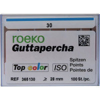 Top color (ISO 30), Guttapercha-csúcs, Doboz, ISO 30 rózsaszín, Guttapercha, 28 mm, 100 darab