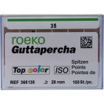Top color (ISO 35), Guttapercha-csúcs, Doboz, ISO 35 rózsaszín, Guttapercha, 28 mm, 100 darab