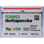 Top color (ISO 110), Guttapercha-csúcs, Doboz, ISO 110 rózsaszín, Guttapercha, 28 mm, 100 darab