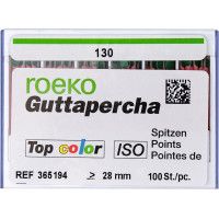 Top color (ISO 130), Guttapercha-csúcs, Doboz, ISO 130 rózsaszín, Guttapercha, 28 mm, 100 darab