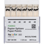 Top color (ISO 40), Papírcsúcs, ISO 40 sterilen csomagolva, fehér, Papír, 200 darab