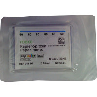 Top color (ISO 60), Papírcsúcs, ISO 60 sterilen csomagolva, fehér, Papír, 120 darab