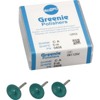 Silikonpolierer GREENIE®, szilikon polírozó, (fém, amalgám), lapos, 160W, 12 darab