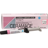 Ceramage (Flow) (Translucent) (Glass), Leplezőanyagok, fecskendő, biokompatibilis, polírozható, Mikrohybrid-kompozit, 73 súly %, 1 darab
