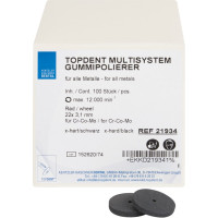 Multisystem, Polírozó (Fém), szereletlen ISO 220 Korong, extrakemény, Gumi, 3,1 mm, 100 darab