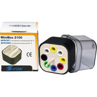 MiniBox (2100), (56 x 56 x 65 mm), (8x), Endo-tray, sterilizálható 200°C-ig, perforált, 1 darab