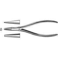 Draht- und Bügelbiegezangen nach, fekete, 1 darab, HSL 380-13, 135 mm