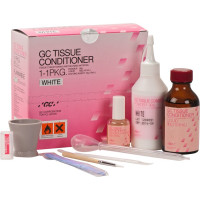 GC TISSUE CONDITIONER - Intropackung 90 g Pulver, 101 ml Flüssigkeit, 15 ml Coating, Zubehör fehér - 2895