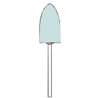 Super Acrylic Polishers Packung 6 montierte Polierer hellblau, fein, Flamme