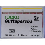 Guttapercha Spitzen, 10 darab, ISO 100 Guttapercha Spitzen, 10 darab, ISO 100