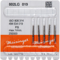 Diamanten 802L, gyémántcsiszoló, zöld, ISO 019, FG, 5 darab