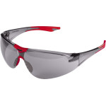 KKD® ANTI-FOG Patienten-Schutzbrille NEW-STYLE - 1 db, Fassung piros, Scheibe rauchgrau - 11769