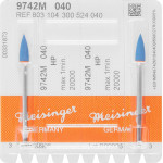 Diamantpolierer 9742, gyémánt-kerámia-polírozó, kék, ISO 040, HP, 2 darab