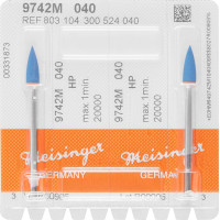 Diamantpolierer 9742, gyémánt-kerámia-polírozó, kék, ISO 040, HP, 2 darab